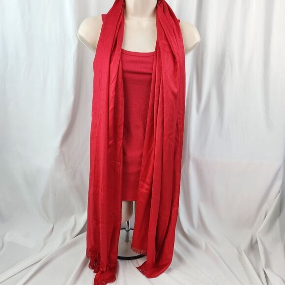 💜NWT Apt 9 Geisha Red Rayon Lightweight Wrap/Shawl/Scarf - Picture 3 of 9